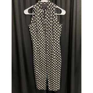 Worth NY black and white polka dot dress size 0